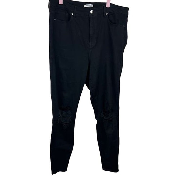 Good american black denim good legs Plus size 18 distressed jeans - Picture 1 of 7